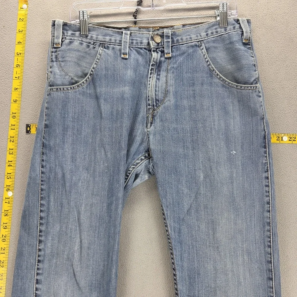 VTG Levis Engineered Jeans Mens Blue Two Horse Zip Fly Medium Wash Fits 32x30
